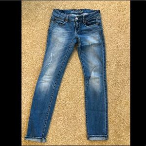 American Eagle Skinny Distressed Jeans Size 0